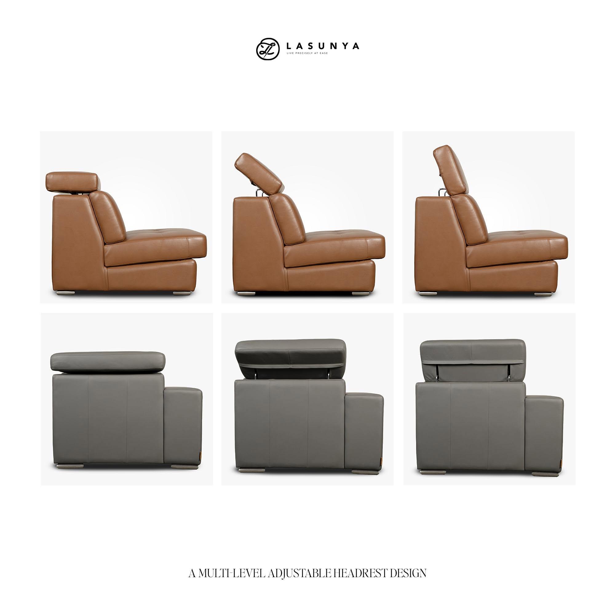 Multi Level Adjustable Headrest โซฟาปรับพนักพิงศีรษะได้หลายระดับ Prague จาก Lasunya
